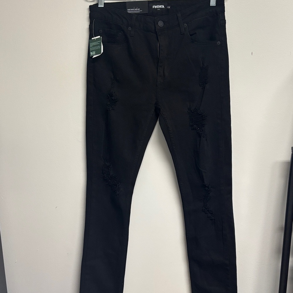 RSQ Black Distressed Denim Skinny Jeans
Mens 30 X 34 New With Tags